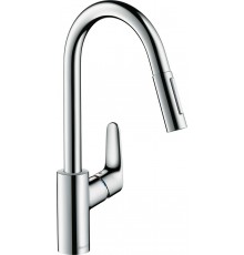 Комплект  Смеситель для кухни Hansgrohe Focus 31815000 + Фартук для кухни Hansgrohe черный