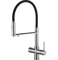 Смеситель для кухни Steel Hammer SH 2003 CR хром, с гибким изливом
