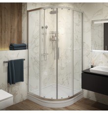 Душевой уголок STWORKI Хельсинки 100x100 см профиль хром матовый