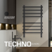 Полотенцесушитель STOUT электрический TECHNO quadro 80*50 Черный матовый (SHQ-T2QQ-008050)