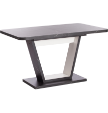 Обеденный стол TetChair Модерн Vox 132 см, мрамор черный, белый