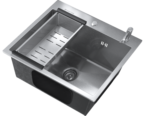 Мойка кухонная Ulgran 50х45, брашированная сталь