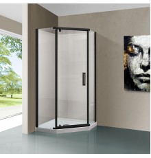 Душевой уголок Vincea Stresa VSP-1S900CLB 90x90, профиль чёрный, стекло прозрачное