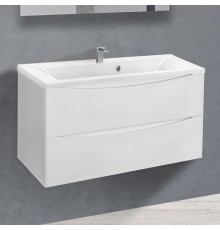 Тумба с раковиной Vincea Mia 90 белая глянцевая