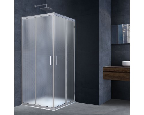 Душевой уголок Vincea Rapid VSS-3R80/90MT 80-90x80-90, профиль хром, стекло текстурное