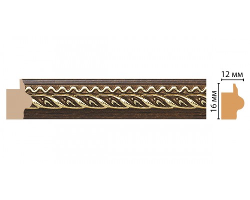 Молдинг DECOMASTER 117-438 (16*12*2400мм)