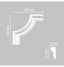 Угол DECOMASTER 97164-2 (250*250*16мм)