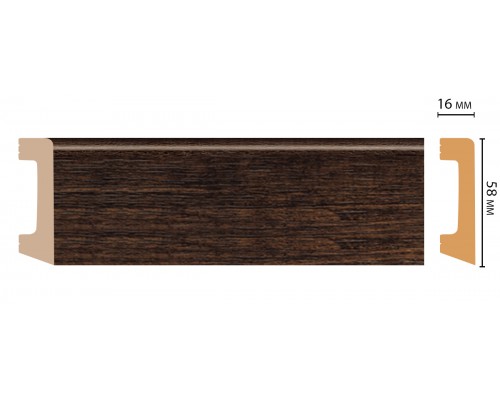 Плинтус напольный DECOMASTER D234-966 ДМ(58*16*2400 мм)