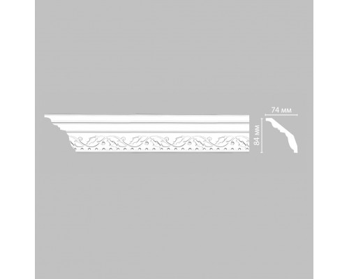 Плинтус потолочный с рисунком DECOMASTER 95621F гибкий (70*84*2400мм)