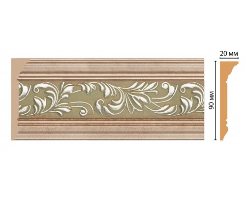 Плинтус потолочный с рисунком DECOMASTER D226-59ДМ (90*20*2400мм)