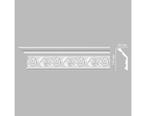 Плинтус потолочный с рисунком DECOMASTER DT-303F гибкий (143*60*2400мм)