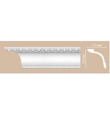 Плинтус потолочный с рисунком DECOMASTER DT-88107F гибкий (130*115*2400мм)