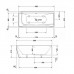 Duravit DuraSquare Ванна 180x80см,  угол справа, с панелью и ножками.с 2 наклонами для спины. цвет: белый. 700428000000000,  792208000001000