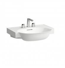 Laufen New Classic Раковина накладная 60х48х7.5см, с 3 отв., с переливом, цвет: белый матовый. 8.1385.3.757.108.1