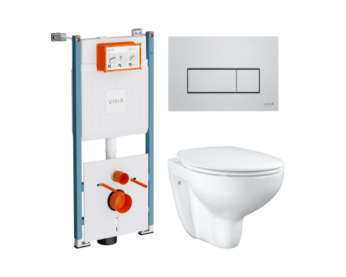 Комплект Унитаз подвесной Grohe Bau Ceramic 39351000 безободковый, альпин-белый + Инсталляция VitrA V-Fix Core 732-5800-01PV + Кнопка Root Square 740-2380 хром Комплект Унитаз подвесной Grohe Bau Ceramic 39351000 безободковый, альпин-белый + Инсталляция VitrA V-Fix Core 732-5800-01PV + Кнопка Root Square 740-2380 хром