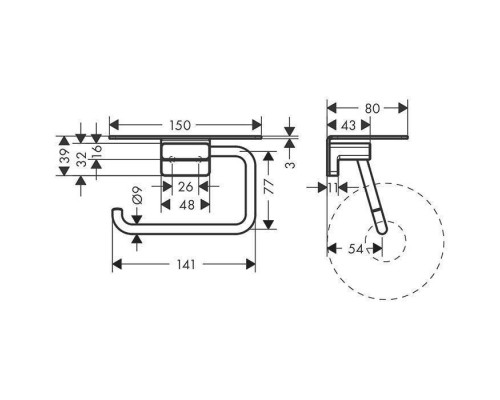 Hansgrohe AddStoris Держатель т/б с полкой, цвет: шлифованная бронза. 41772140 Hansgrohe AddStoris Держатель т/б с полкой, цвет: шлифованная бронза. 41772140