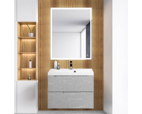 Мебель для ванной комнаты BelBagno Vittoria 70 подвесная, toros bianco, белая глянцевая раковина