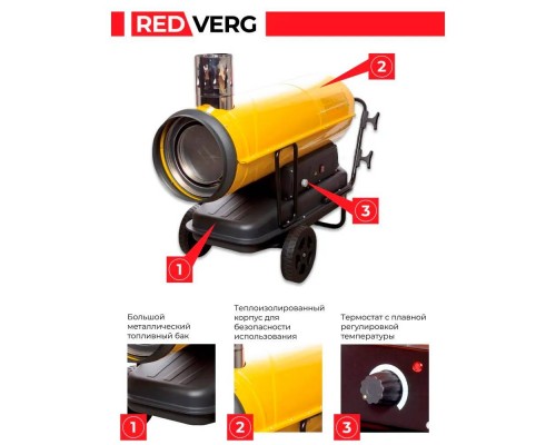 Воздухонагреватель дизельный REDVERG RD-DHI20W Воздухонагреватель дизельный REDVERG RD-DHI20W