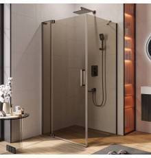 Душевой уголок Cezares Slider AH 1 90-100/110 BR GM профиль оружейная сталь, стекло бронза