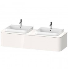 Duravit Happy D.2 Plus Тумба подвесная 160x55х35.4см, с 2 раковинами и 2 ящиками, цвет: белый глянцевый. 2360600000,  HP032HB2222,  HP4946B2222