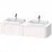Duravit Happy D.2 Plus Тумба подвесная 160x55х35.4см, с 2 раковинами и 2 ящиками, цвет: белый глянцевый. 2360600000, HP032HB2222, HP4946B2222