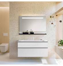 Burgbad Fiumo Комплект подвесной мебели 122х49х61см, с раковиной на 1 отв., ручки черные матовые, цвет: белый матовый. SFXN122F3956FOT2G0200C0001*1