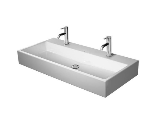 Duravit Vero Air Раковина накладная 100х47см, с 2 отв., без перелива, цвет: белый. 2350100072