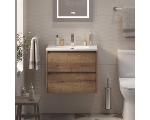 Тумба с раковиной BelBagno Kraft 39 60 rovere tabacco, раковина BB-8099-3-60 Тумба с раковиной BelBagno Kraft 39 60 rovere tabacco, раковина BB-8099-3-60