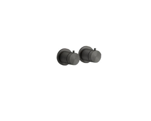 Gessi 316 Смеситель для душа, встраиваемый, термостатический, с переключателем на 2 положения, внешняя часть, цвет: Black Metal Brushed PVD. 54234#707 Gessi 316 Смеситель для душа, встраиваемый, термостатический, с переключателем на 2 положения, внешняя часть, цвет: Black Metal Brushed PVD. 54234#707