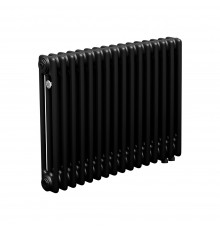Трубчатый радиатор ТЕПЛОФОРТ ТР3057 ТВ, 16 секций, нижнее подключение ½”, черный мат 200153