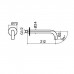 Plumberia Selection IXO Излив для ванны, настенный, длина 21см., цвет: черный матовый. SPT0058NO
