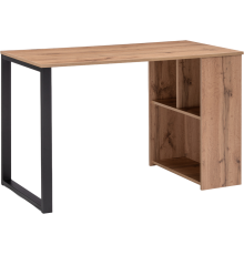 Письменный стол Woodville Битти Лофт 116x60 см, дуб вотан, матовый черный