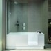 DURAVIT Shower + Bath Bathtub Ванна 170х75хh210.5см, прямоугольная с входной дверью и душевой шторкой, SX - левосторонняя, цвет: белый. 700403000000000, 791246000001000