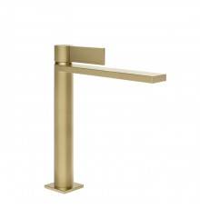 Gessi Inverso Diamantato Смеситель для раковины, 1 отв., с донным клапаном StopGo, цвет: Brass Brushed PVD. 73655#727