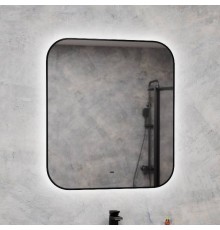 Зеркало Bauedge Black Rand 70х80 с подсветкой, сенсорное, черное