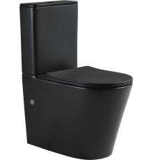 Унитаз-компакт SantiLine SL-5026MB безободковый, с микролифтом, система смыва Tornado