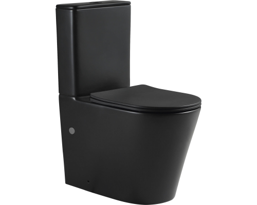 Унитаз-компакт SantiLine SL-5026MB безободковый, с микролифтом, система смыва Tornado