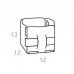 ADJ Корзинка Mini Bottega, 12x12xH13 см., цвет: шоколад/капучино. 1013.06/04