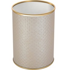 Мусорное ведро Geralis M-PLG-B бежевое, золото, 3 л