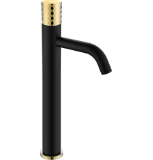 Смеситель для раковины Boheme Stick 122-BG black diamond gold