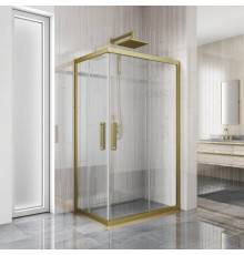 Душевой уголок Kubele DE019 RC-CLN-BR 100х90 см, профиль бронза