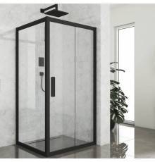 Душевой уголок Kubele DE019 S-CLN-BLMT 115х115 см, профиль матовый черный