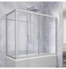 Шторка на ванну Kubele DE019 PR4-CLN-MT 240х90 см, профиль матовый хром