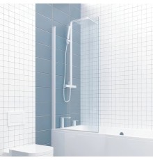Шторка на ванну Kubele DE020 DE020P601-CLN-WTMT- 85х150 150х85, профиль белый матовый