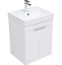 Тумба с раковиной Aquanet Ирис new 50 подвесная, 1 ящик, 2 дверцы
