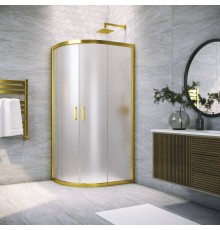 Душевой уголок Vegas Glass ZS-F Tur Novo h1900 90*80 09 10 профиль золото, стекло сатин