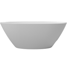 Ванна из искусственного камня WHITECROSS Onyx B 160x75 см, отдельностоящая, овальная, с донным клапаном, белый глянец