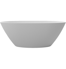 Ванна из искусственного камня WHITECROSS Onyx B 160x75 см, отдельностоящая, овальная, с донным клапаном, белая матовая