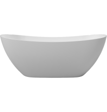 Ванна из искусственного камня WHITECROSS Onyx C 160x75 см, отдельностоящая, овальная, с донным клапаном, белый глянец
