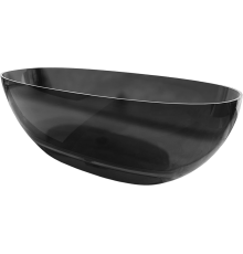Ванна из полиэфирной смолы Vincea VBT-6T01B 170x75 см, отдельностоящая, овальная, с донным клапаном, черная